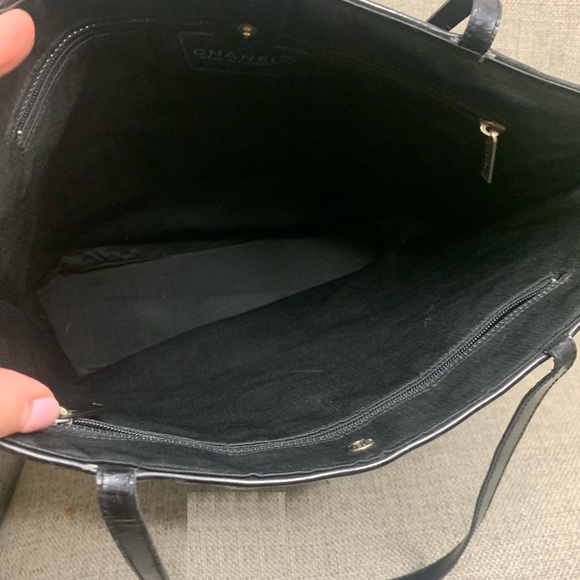 Chanel Hand Bag Light blue Canvas and Enamel Vintage Quilted Fringe Entrupy 1997 - Picture 10 of 17